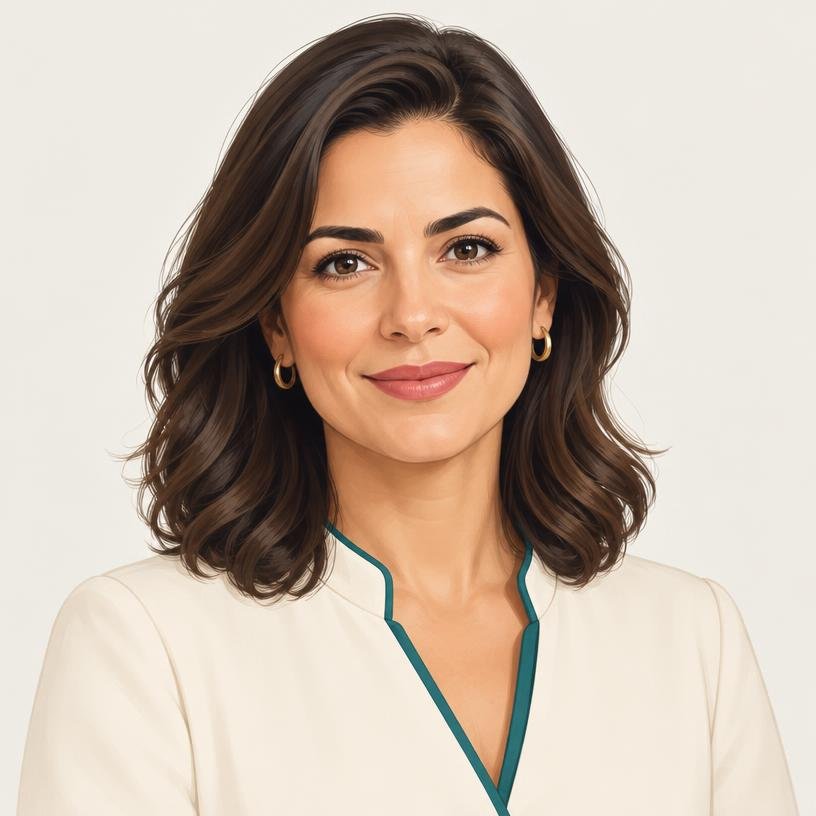 Retrato ilustrativo de Patrícia Gomes